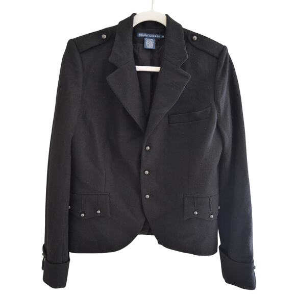 Ralph Lauren Jackets & Blazers - Ralph Lauren Embroidered Cropped Equestrian Wool Riding Jacket Size 12